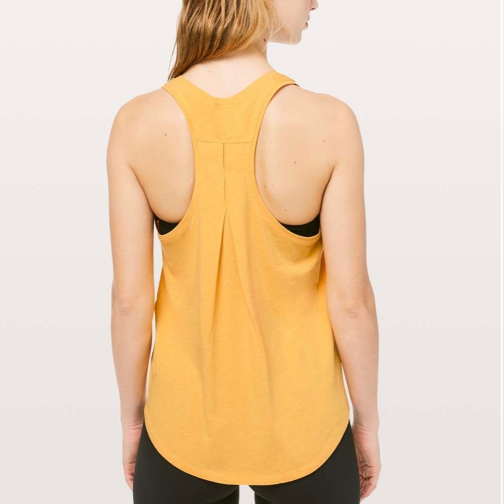 lululemon Love Tank *Pleated - Heathered Honey Lemon - size 10